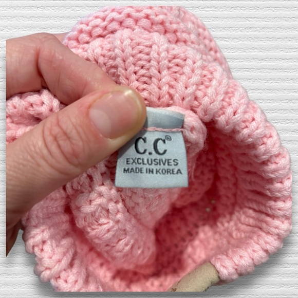 C.C.B Pink Pom Pom Baby Beanie - Picture 3 of 5